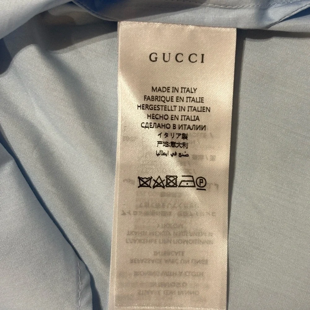 Gucci embroidered tiger collar - only worn once Size 17-1/2 (44)